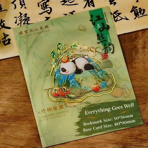 Panda Everything Goes Well Metallic Bookmark  (1 piece)